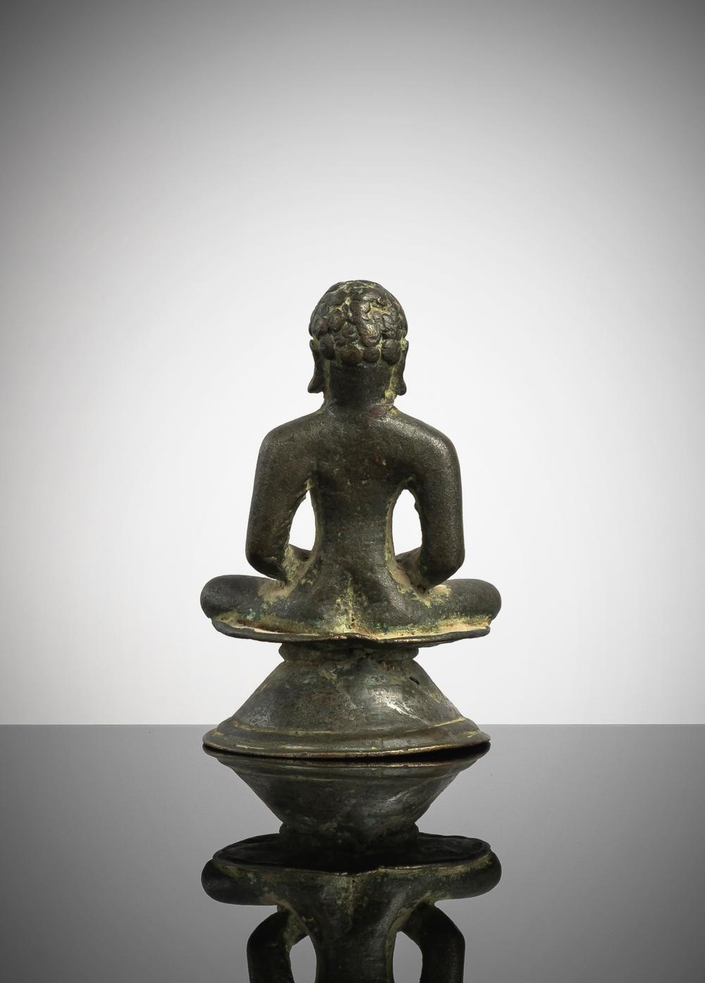 Indian School | A BRONZE FIGURE OF A DIGAMBARA JINA (10) | MutualArt