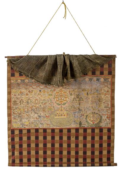 Mongolian School, 19th Century | A rare thangka depicting offerings (19 ...