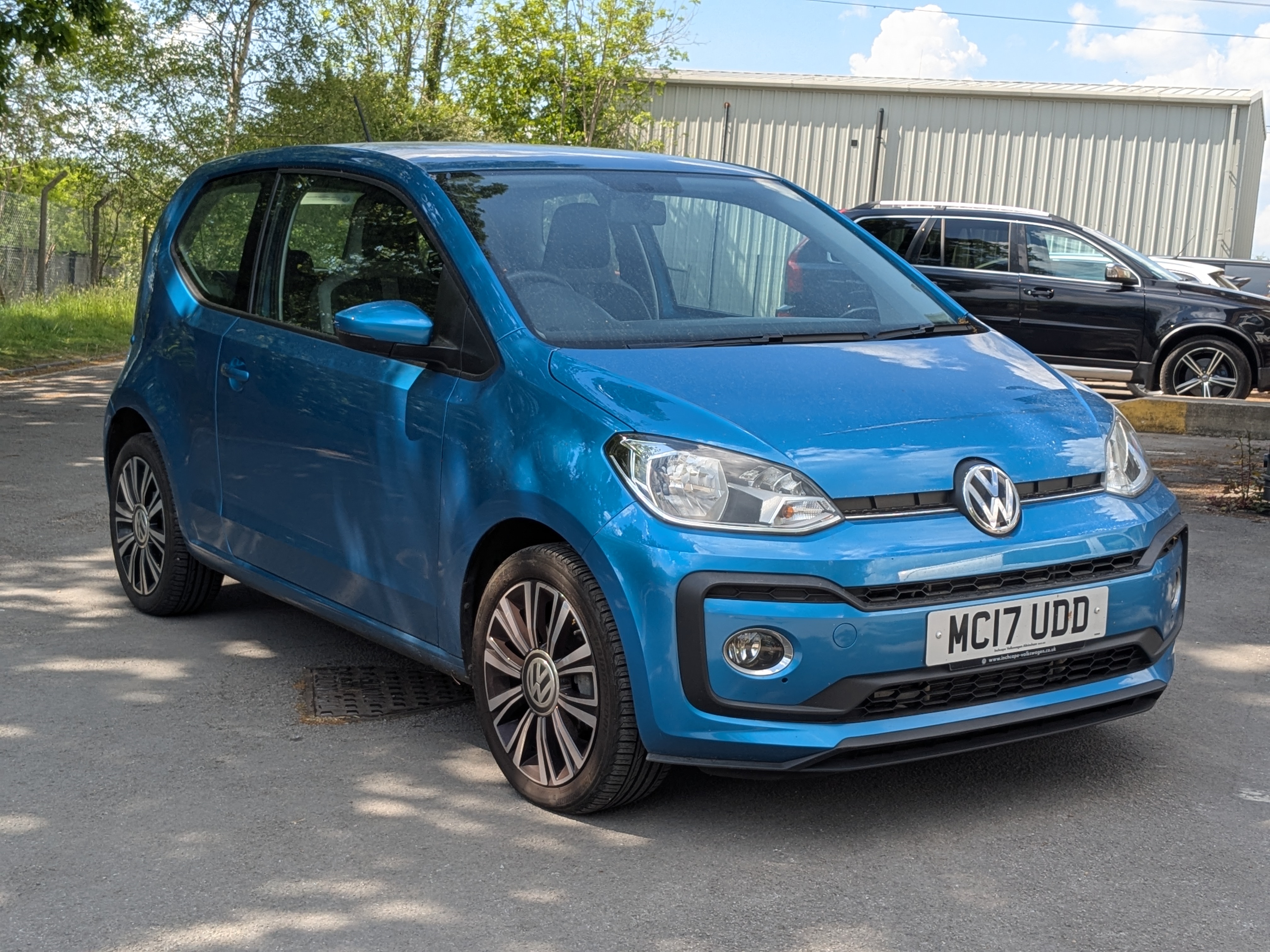 Artwork by MANUAL, a blue three door 1.0L High Up hatchback manual