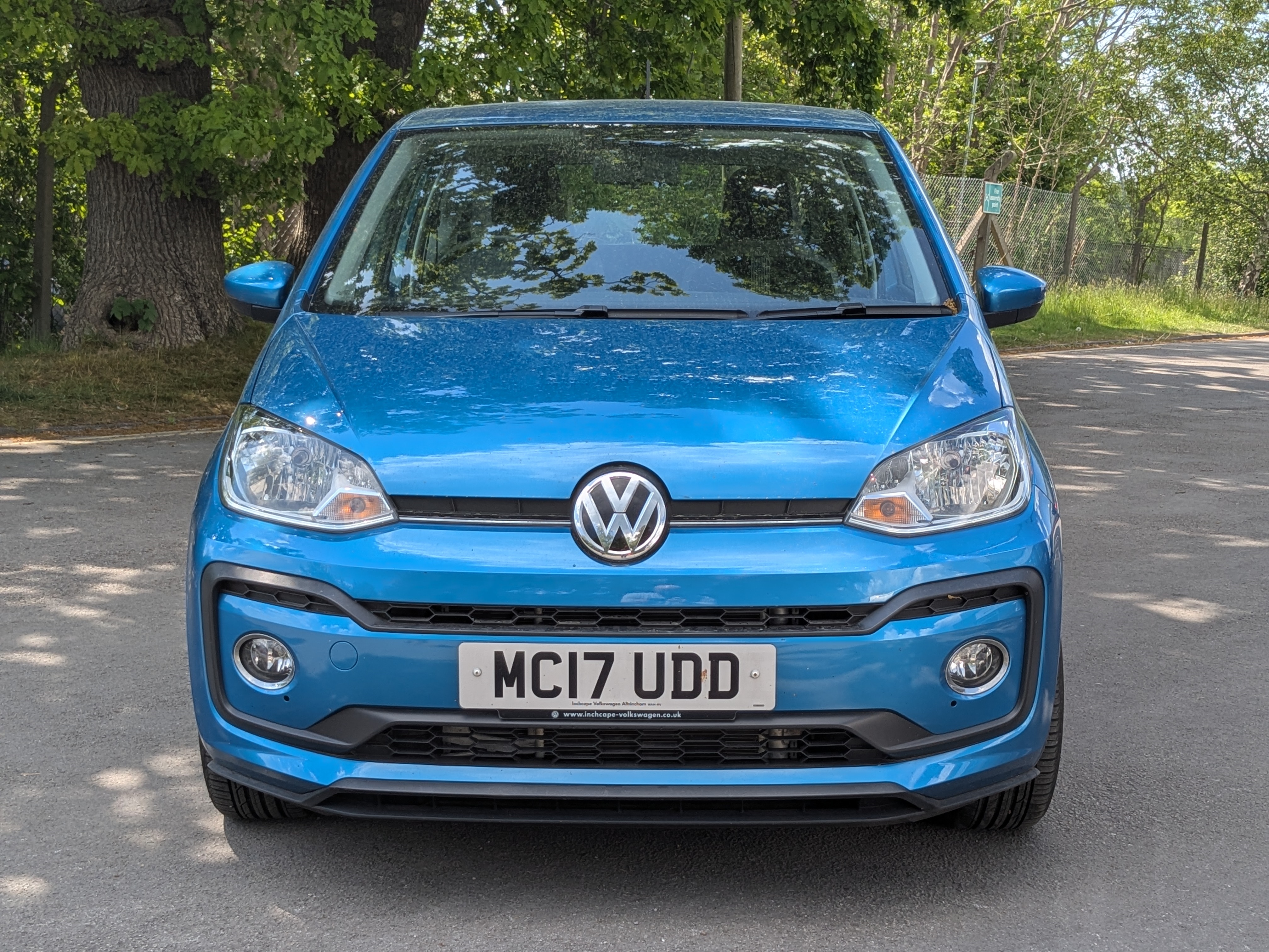 Artwork by MANUAL, a blue three door 1.0L High Up hatchback manual