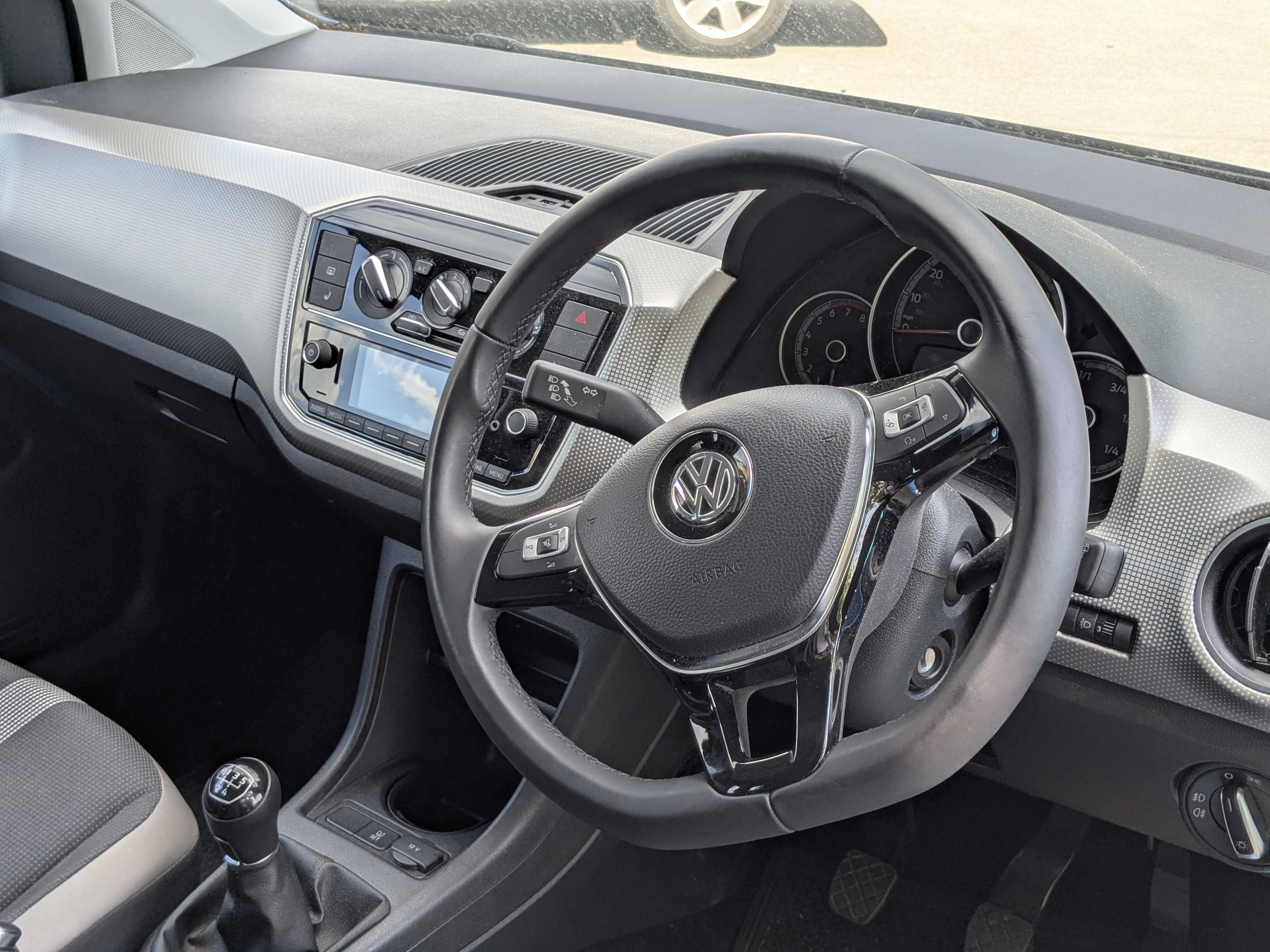 Artwork by MANUAL, a blue three door 1.0L High Up hatchback manual