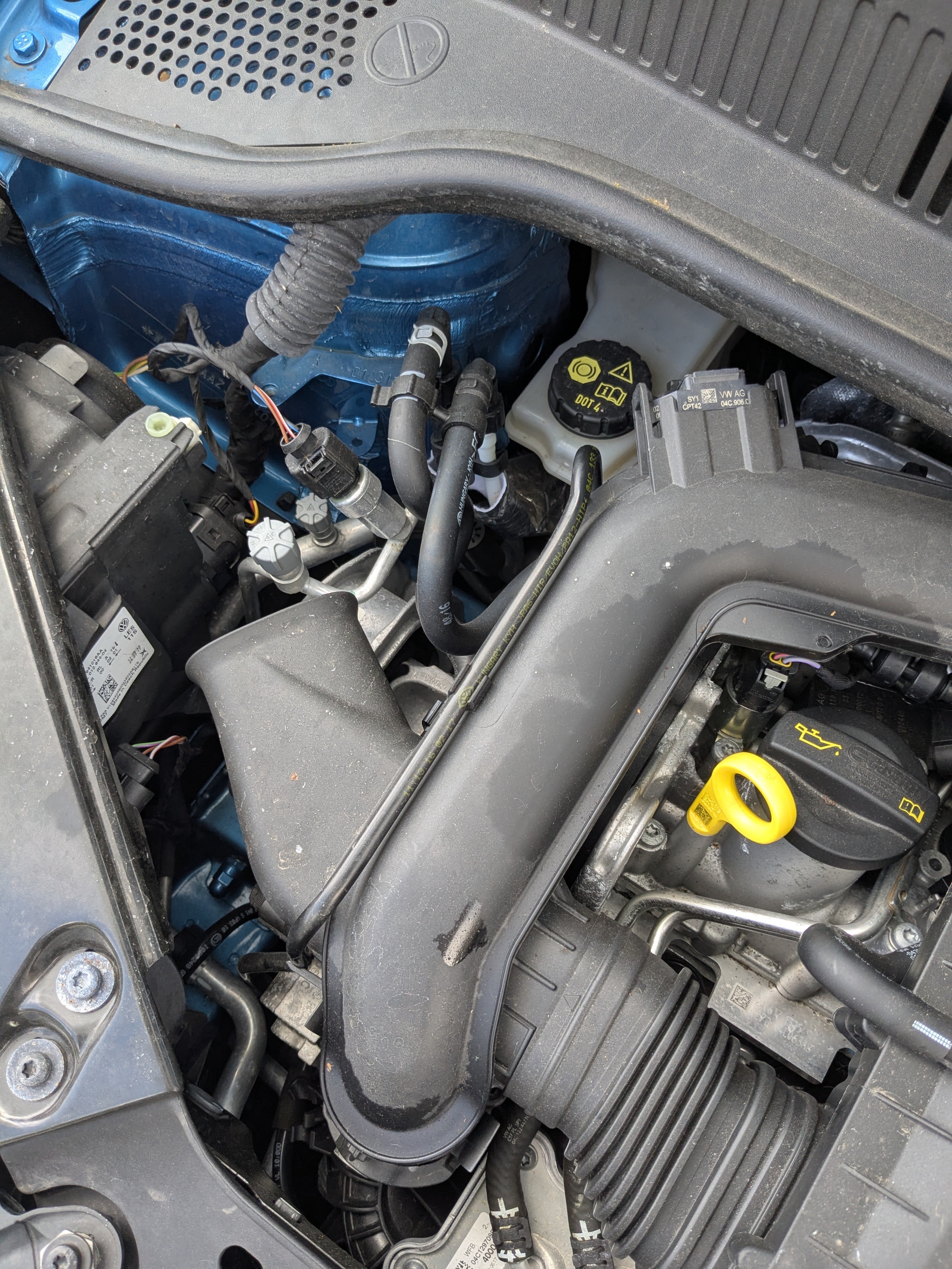 Artwork by MANUAL, a blue three door 1.0L High Up hatchback manual