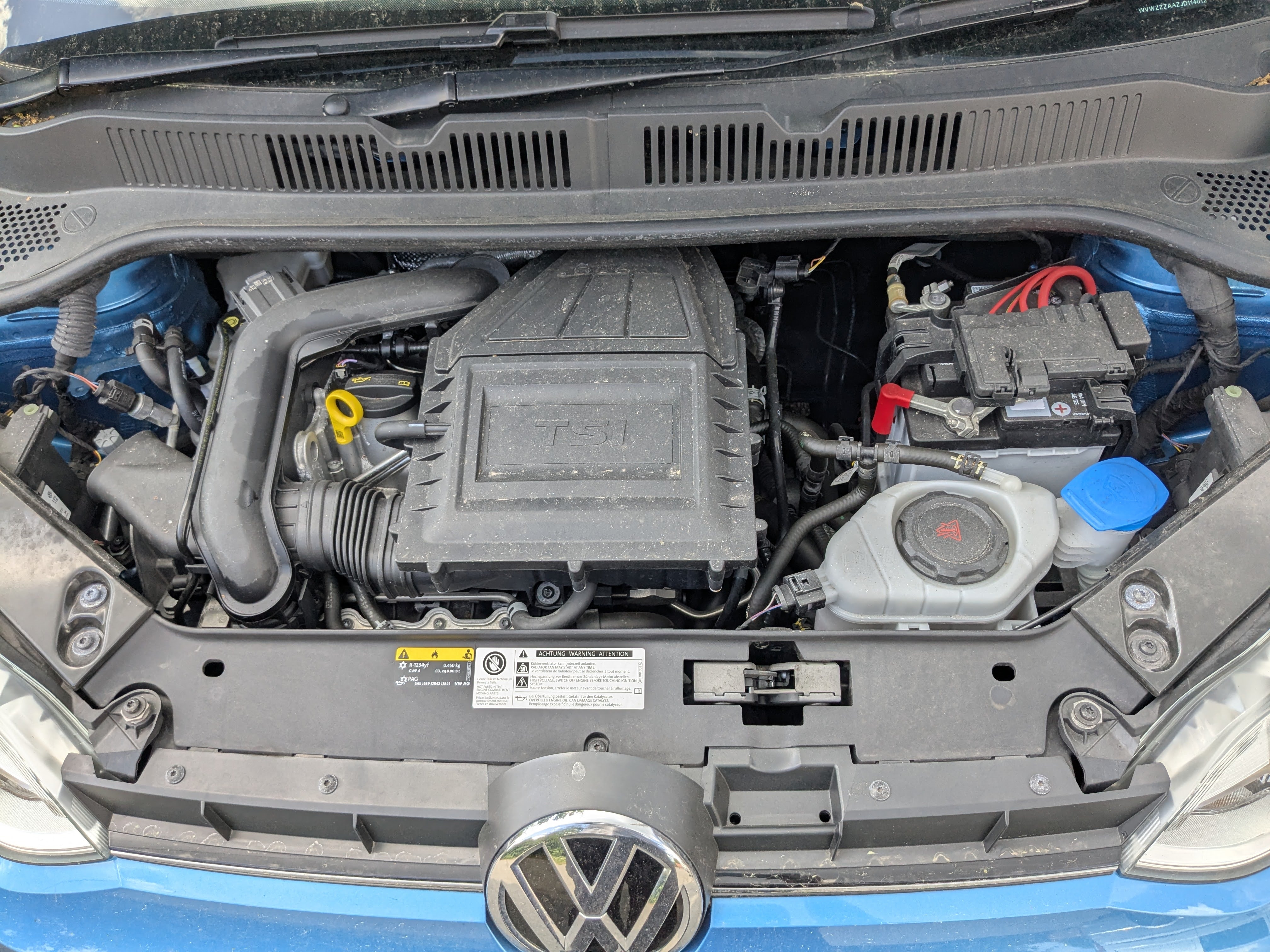 Artwork by MANUAL, a blue three door 1.0L High Up hatchback manual