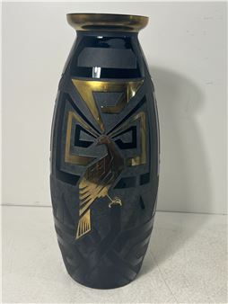 Vase décor Paons - Paul Bernard Gobena