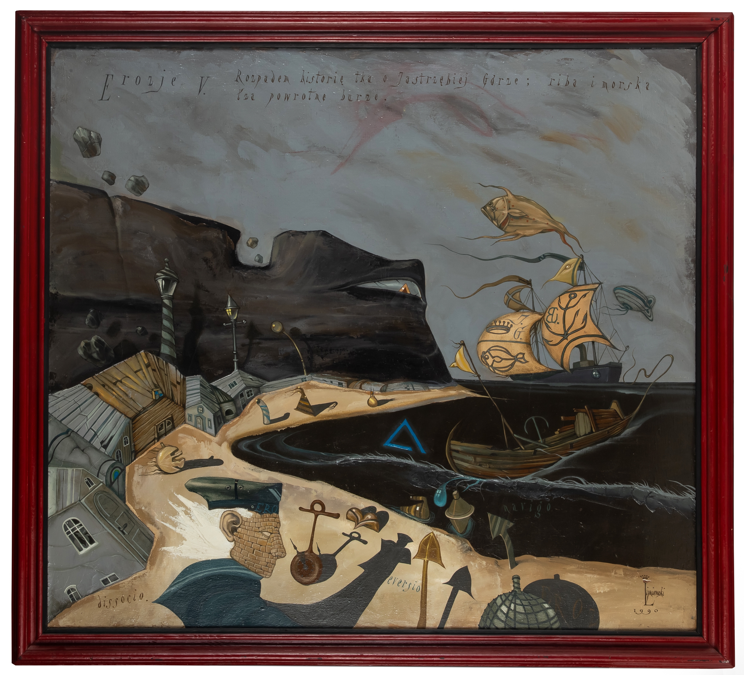 Artwork by Andrzej Lipniewski, Erozje V, 1990, Made of oil on canvas