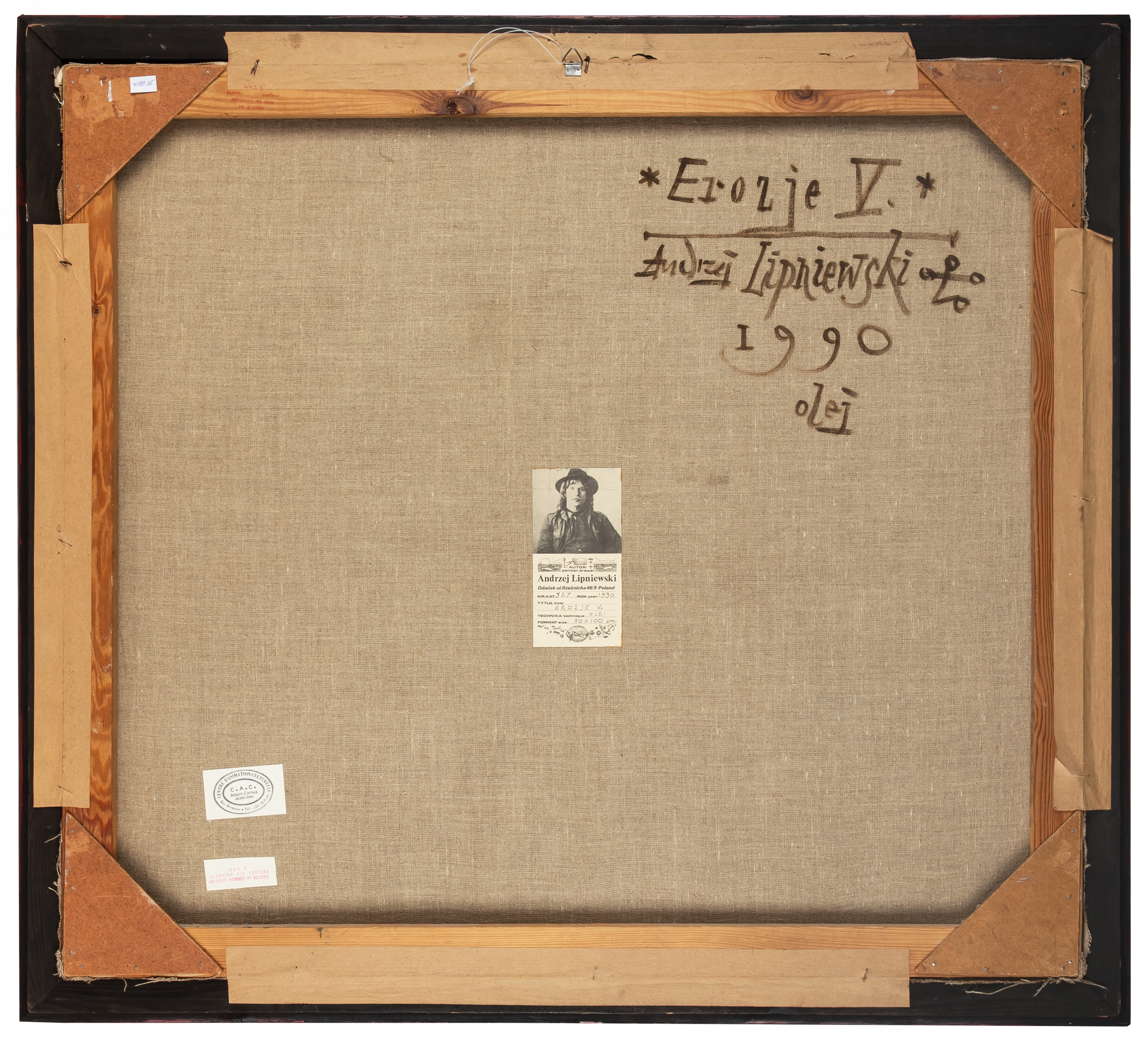 Artwork by Andrzej Lipniewski, Erozje V, 1990, Made of oil on canvas