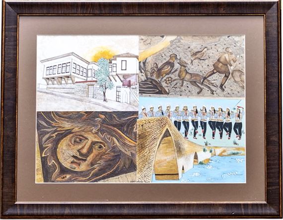 Gürkan Taner signed city miniatures study by Gürkan Taner