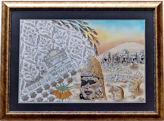 Gürkan Taner signed city miniatures study by Gürkan Taner