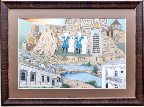 Gürkan Taner signed city miniatures study by Gürkan Taner