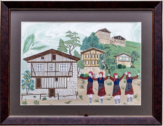 Gürkan Taner signed city miniatures work by Gürkan Taner