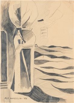 Woman playing the flute - Ole Kandelin