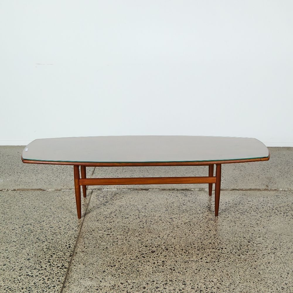 Bob Roukema | A Mid-Century Coffee Table with Glass Overlay by Bob ...