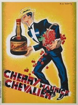 A Cherry Maurice Chevalier Poster by Roger DeValerio - Roger de Valerio