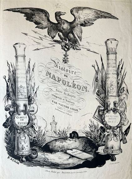 Allegorical frontispiece for "Histoire de Napoléon by Victor Adam, 1835