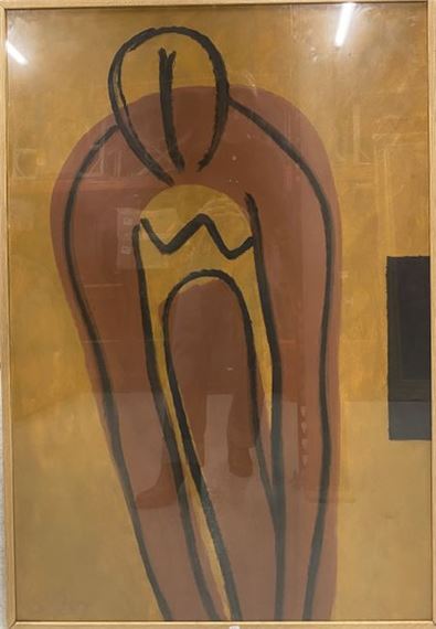 Composition with woman