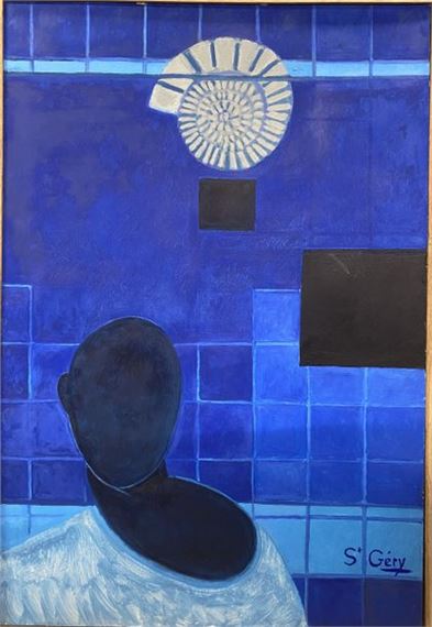 Abstract composition at the pool