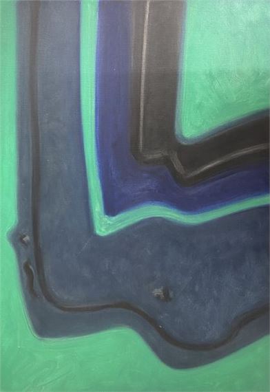 Abstract green and blue composition by Robert Saintgery