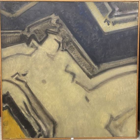 Abstract composition nude woman by Robert Saintgery