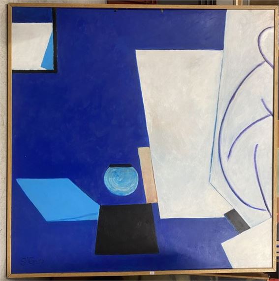 Abstract blue composition by Robert Saintgery