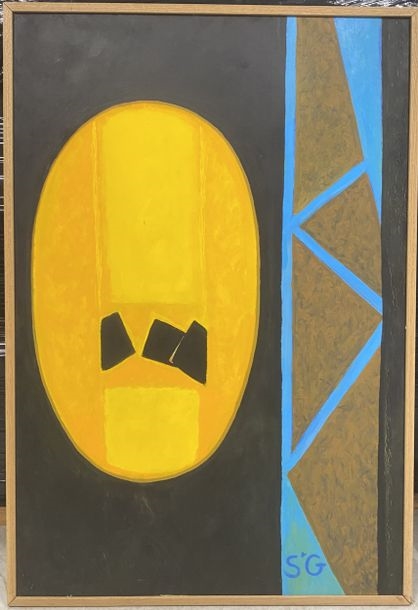 Artwork by Robert Saintgery, Abstract composition, Made of Mixed media on cardboard