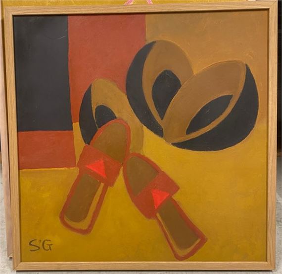 Abstract composition with sandals