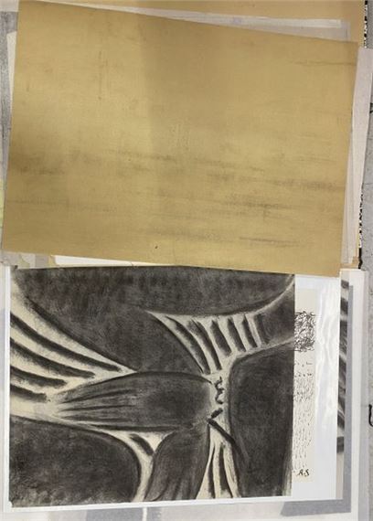 Set of various abstract black and white compositions