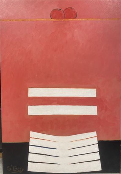 Abstract composition with apples by Robert Saintgery