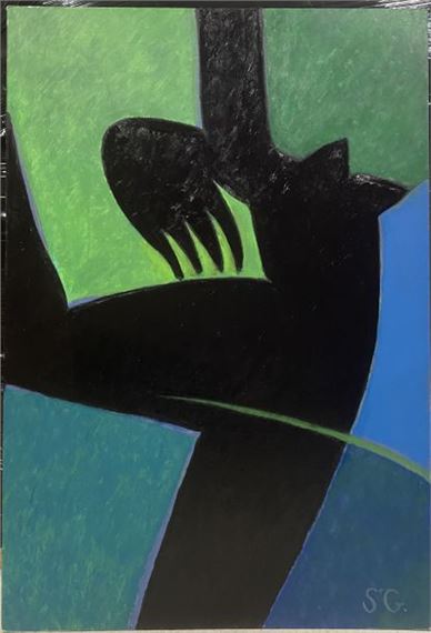 Abstract composition with dancer by Robert Saintgery