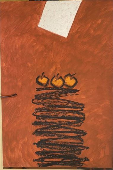 Abstract composition with apples