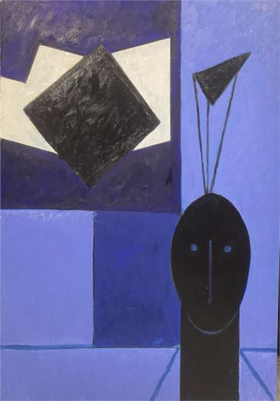 Abstract composition with face by Robert Saintgery