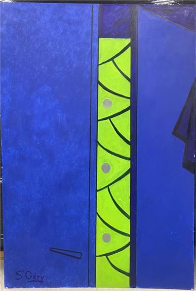 Abstract bamboo composition