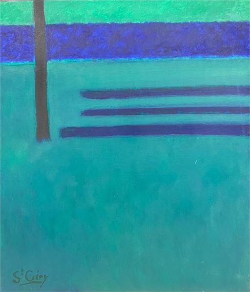 Abstract composition in an orchard