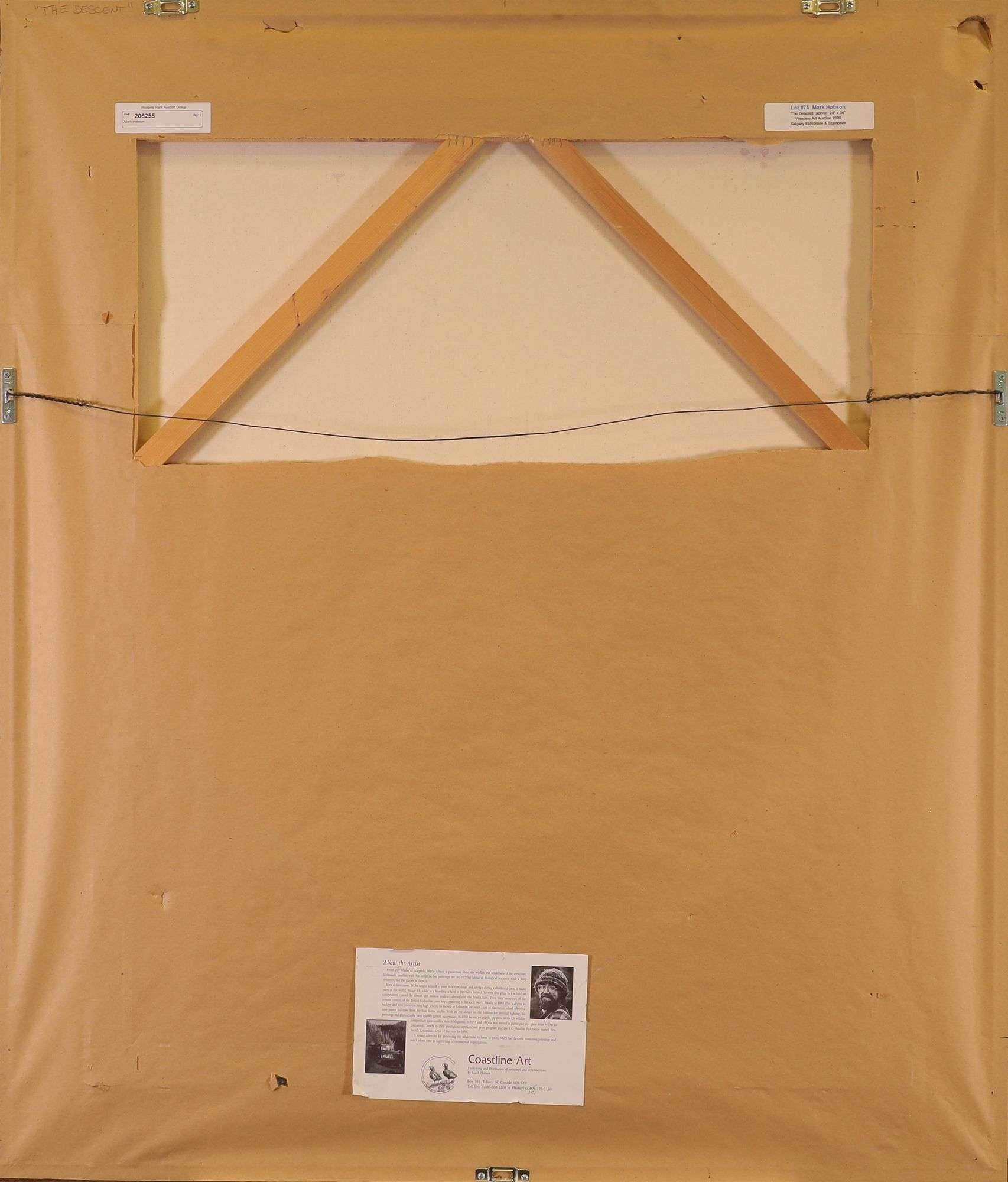 Artwork by Mark Hobson, THE DESCENT; 2002, Made of oil on canvas