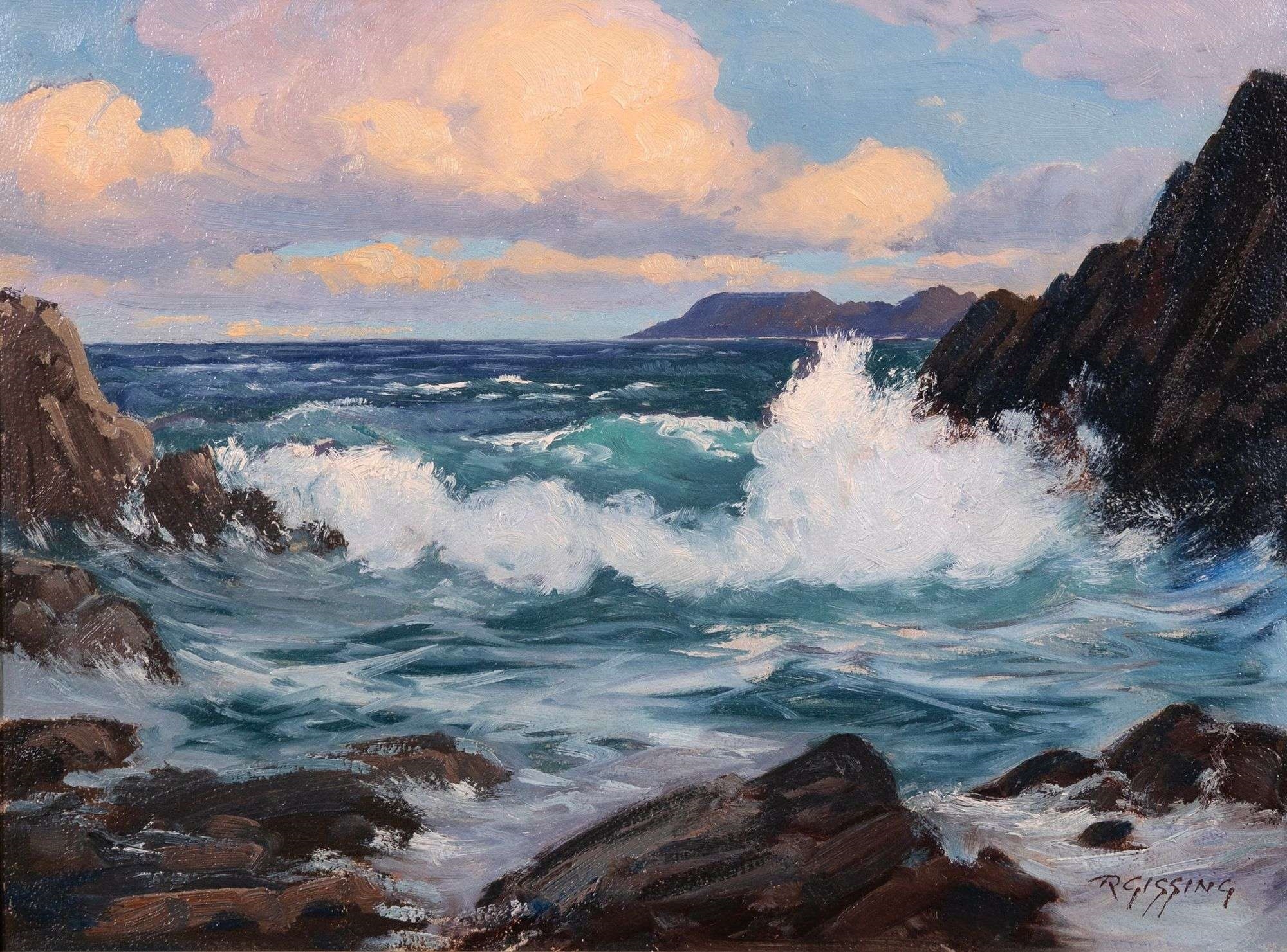 Artwork by Roland Gissing, AFTERNOON SUN, Made of oil on board