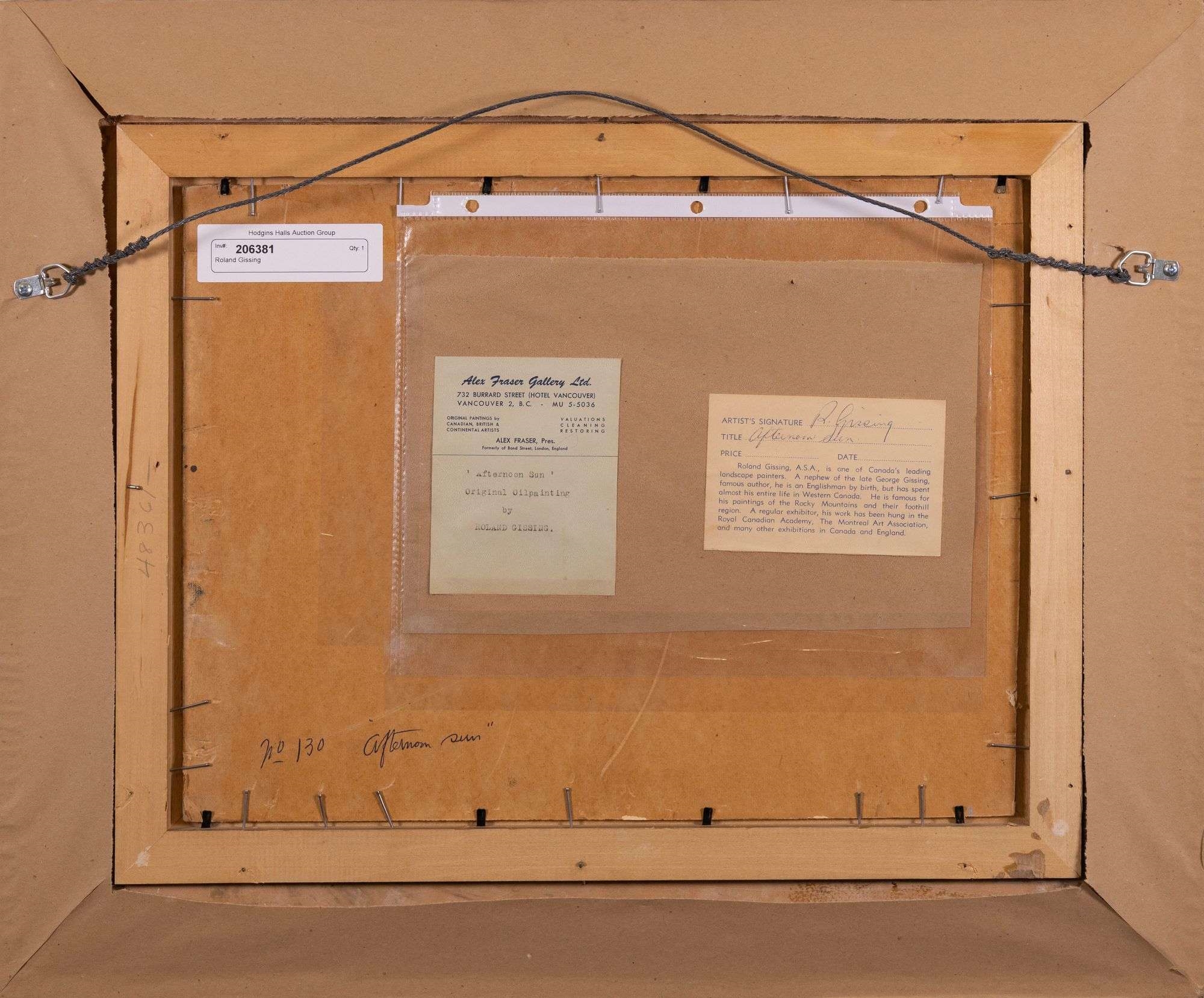 Artwork by Roland Gissing, AFTERNOON SUN, Made of oil on board