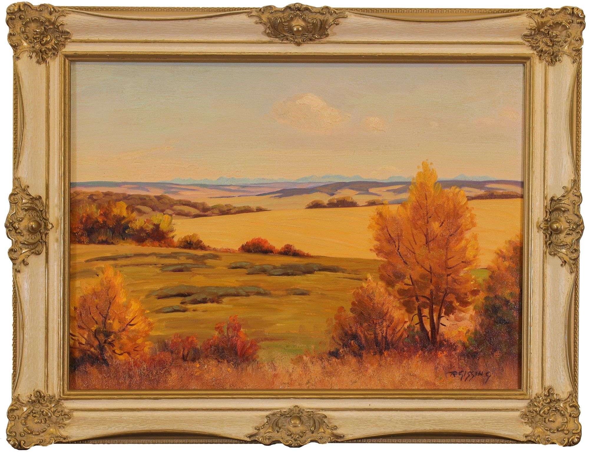 Artwork by Roland Gissing, HILLS NEAR DEWINTON; 1960, Made of oil on canvas