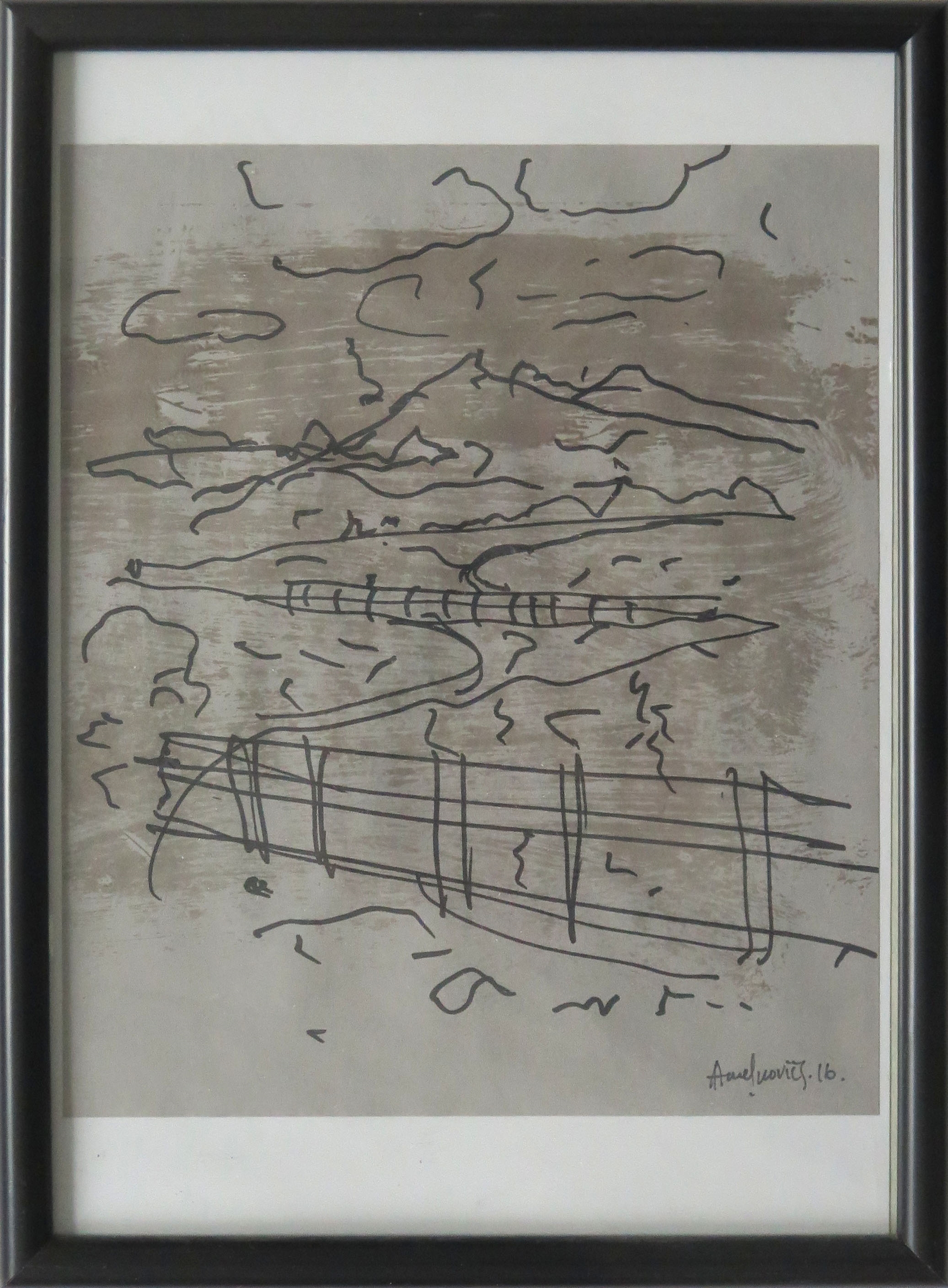 Artwork by Andrej Amelkovic, Ainava 2016, Made of paper