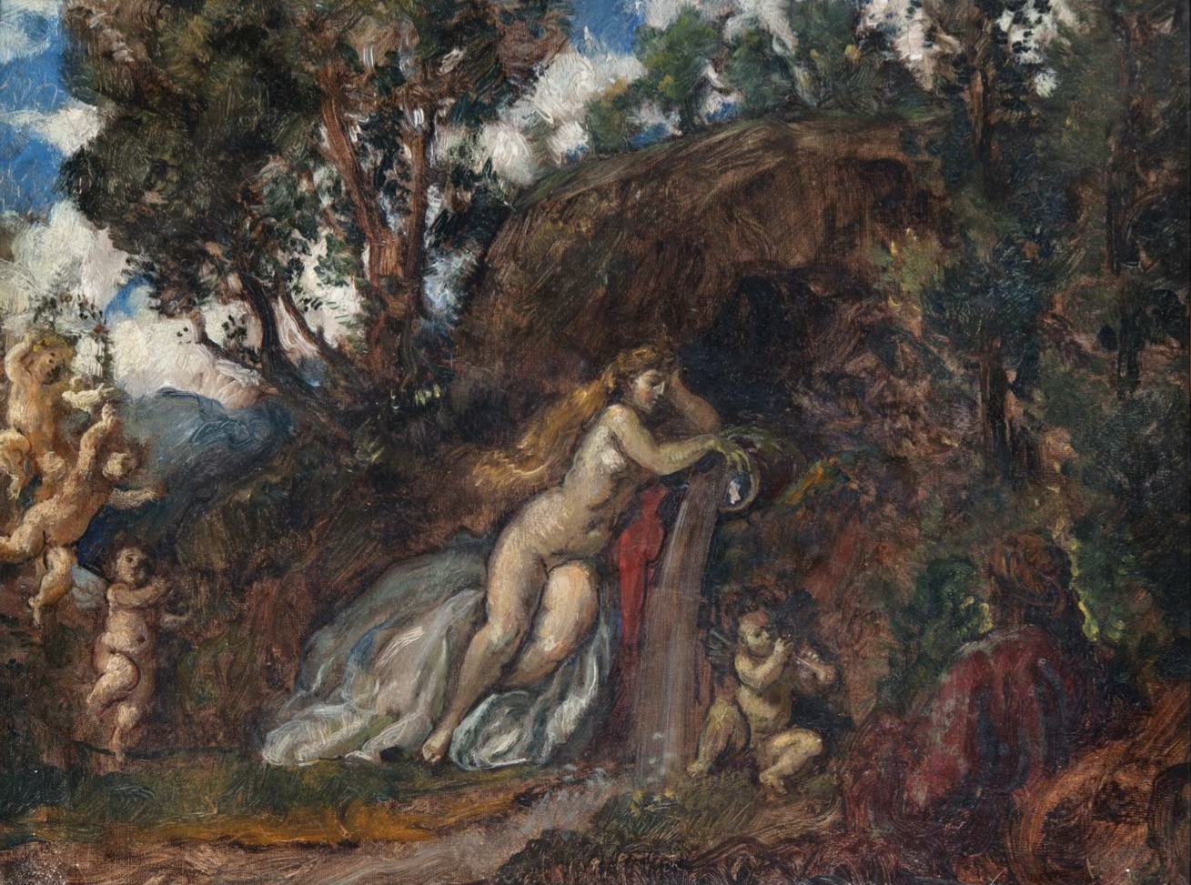 Herman Lipot | The Poet at the Fountain (1924) | MutualArt
