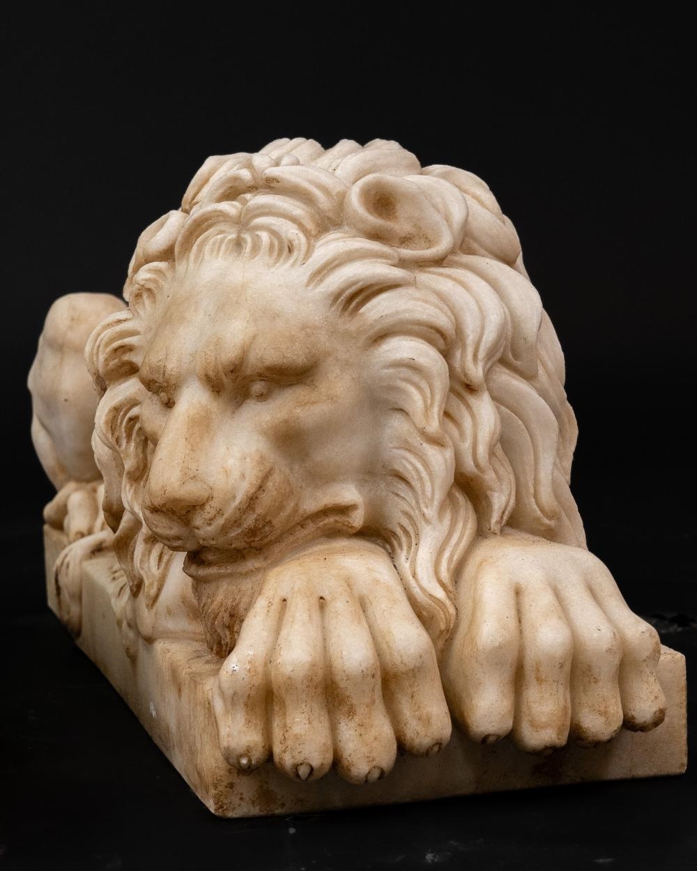Antonio Canova | Pair of large sleeping lions (Late 19th Century ...