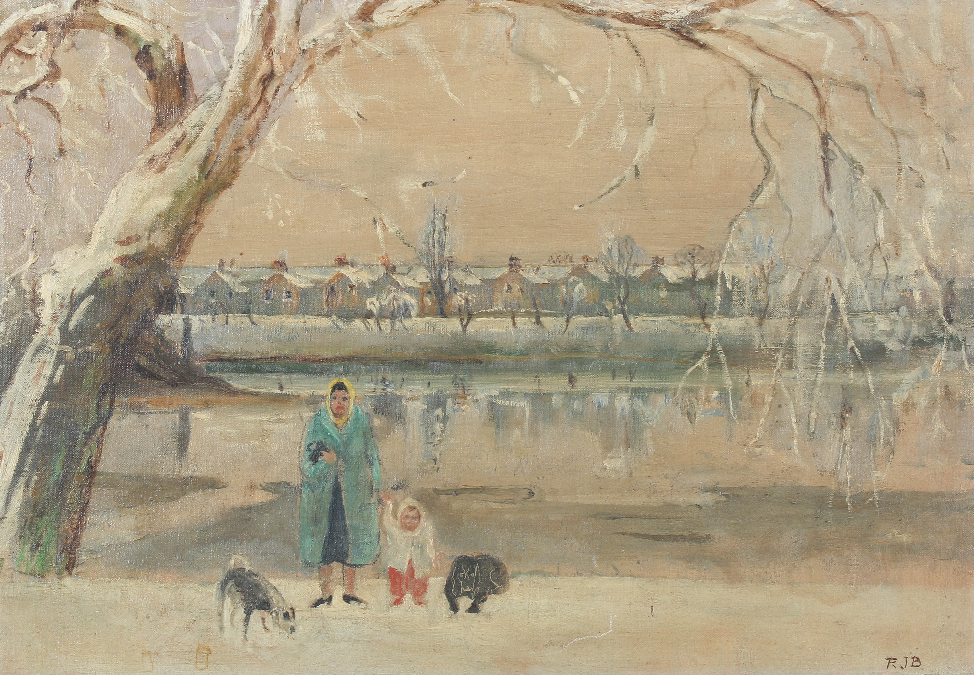 Rodney Joseph Burn | Snow at Strand on the Green | MutualArt
