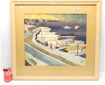 Harbor Scene Painting - William Lilley