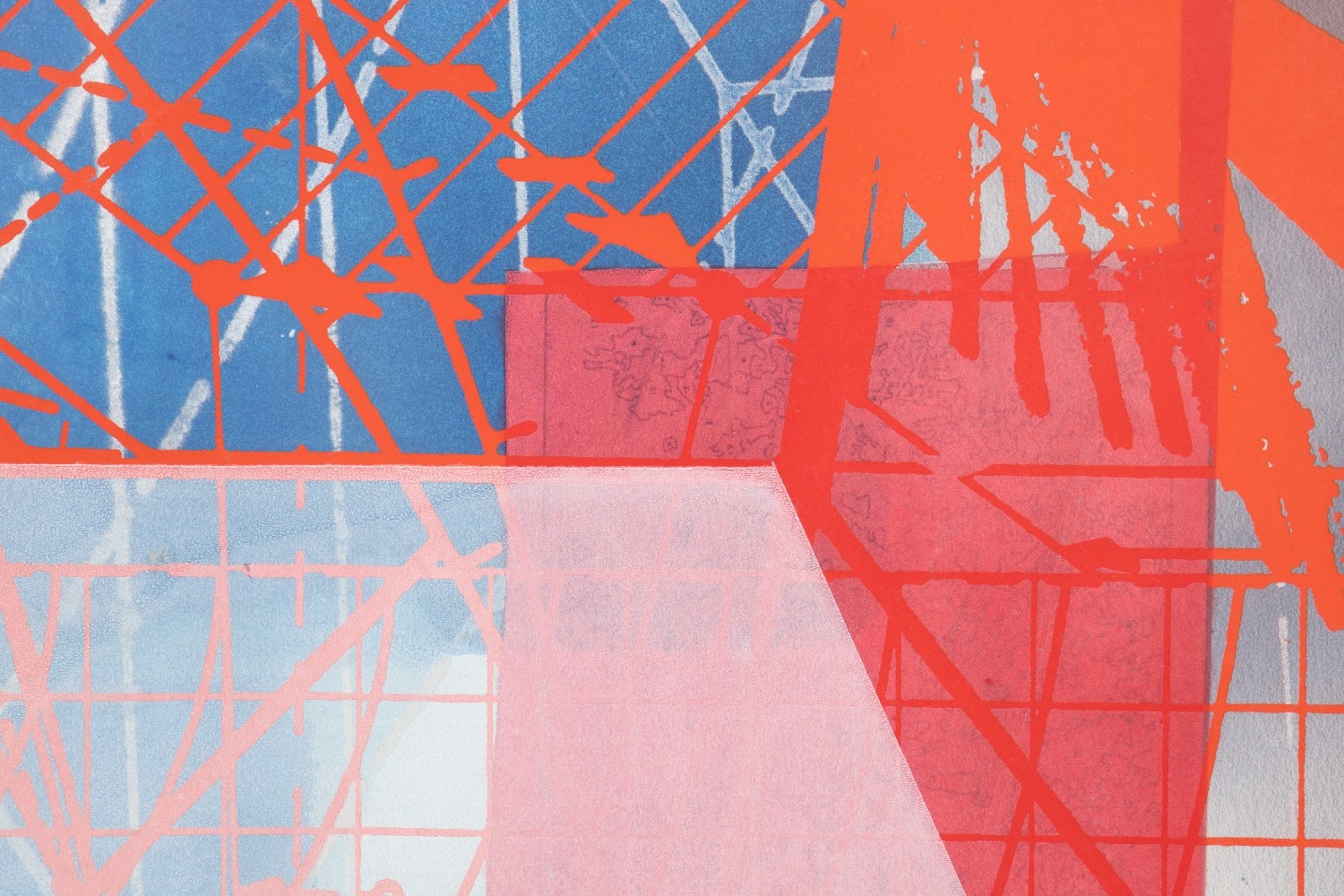 Artwork by Steven Holm, . Untitled - Abstraction - 1980, Made of Color silkscreen on paper