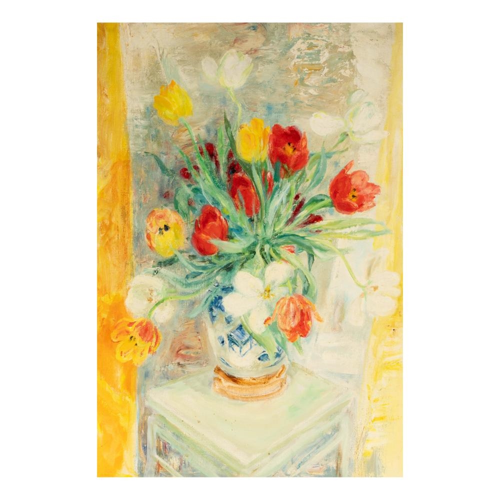 Artwork by Lê Phổ, Les Tulipes, Made of oil on canvas