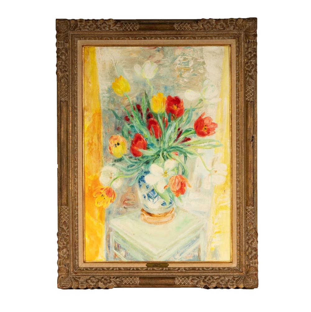 Artwork by Lê Phổ, Les Tulipes, Made of oil on canvas