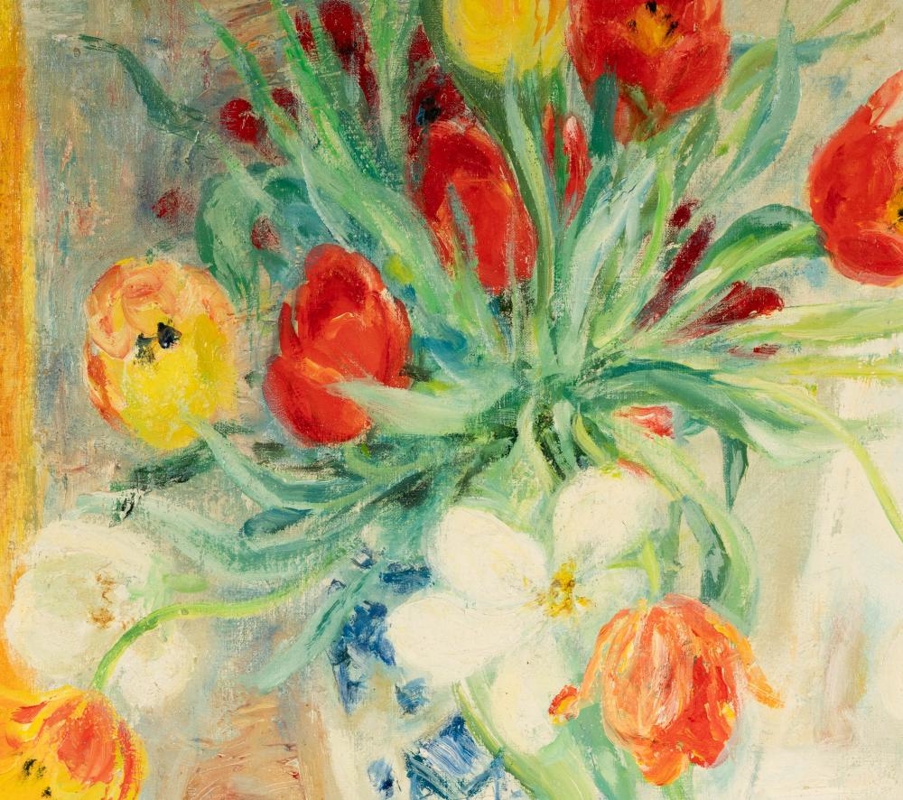Artwork by Lê Phổ, Les Tulipes, Made of oil on canvas