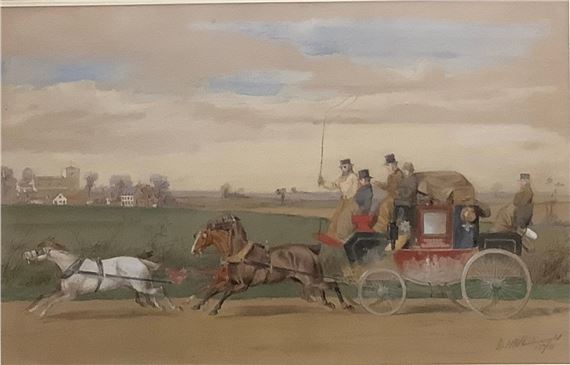 William Henry Wheelwright | The Stage Coach (1870) | MutualArt