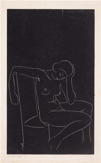Female nude, seated
