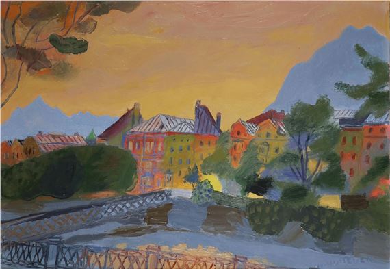 Am Inn mit Blick auf den Innsbrucker Stadtteil St. Nikolaus - Walter Honeder