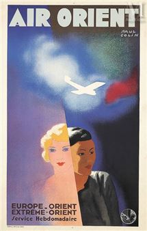 Air Orient Europe. Orient. Far East. Service weekly Very Rare - Paul Colin