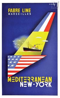 Fabre Line Mediteranean New York B. Sirven Toulouse - Paris - J. Tonelli